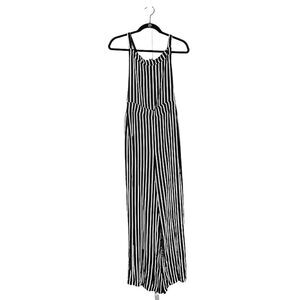 Torrid Black and White Striped Wide Leg Jumpsuit